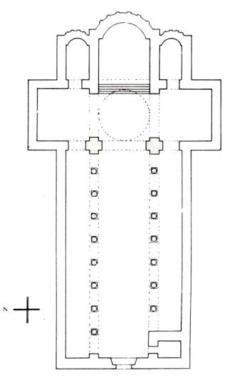 Figura 1. Pianta della SS.ma Trinit di Mileto. (Dis. G. Occhiato).